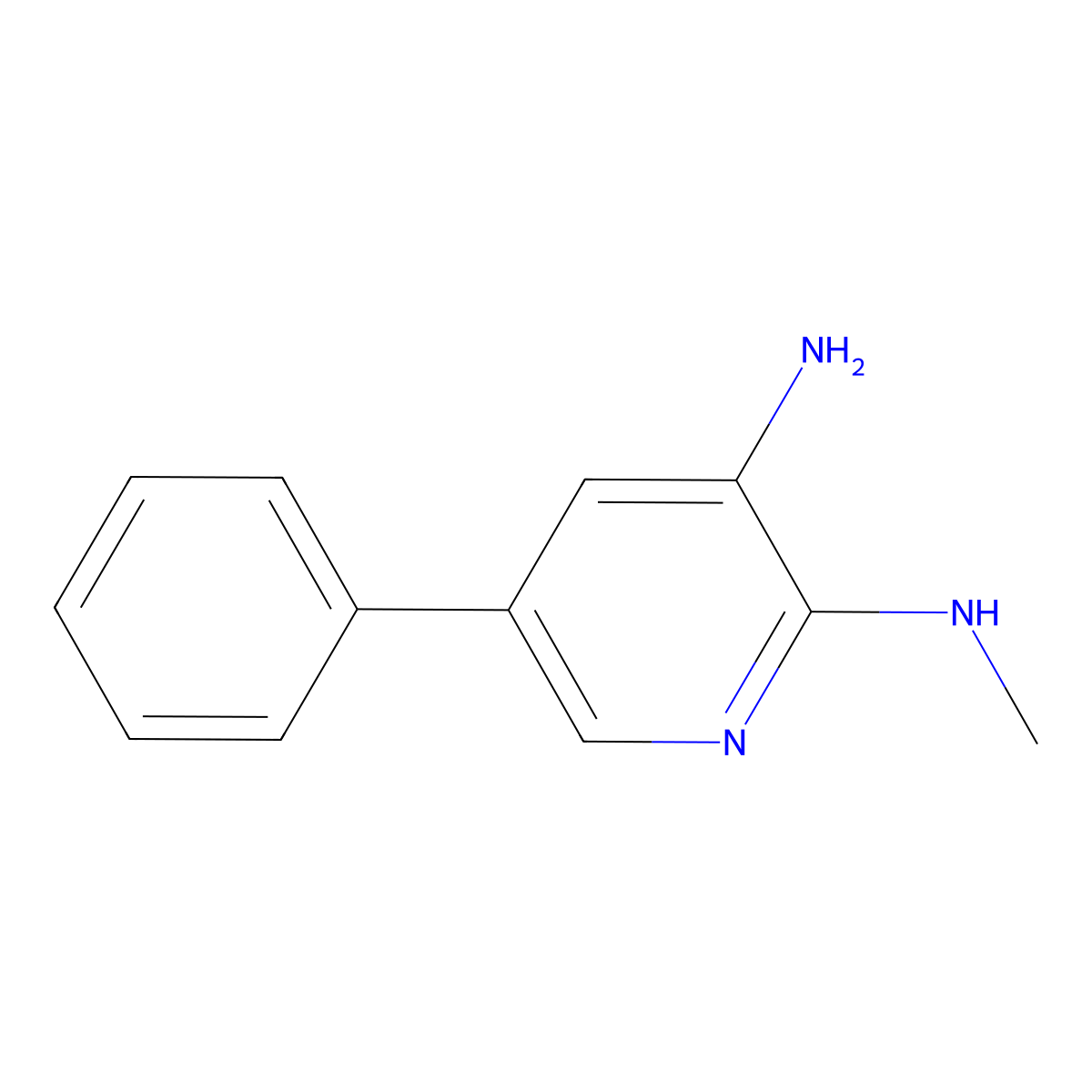 N2-methyl-5-phenyl-2,3-pyridinediamine molecular structure, CAS 107351-86-0
