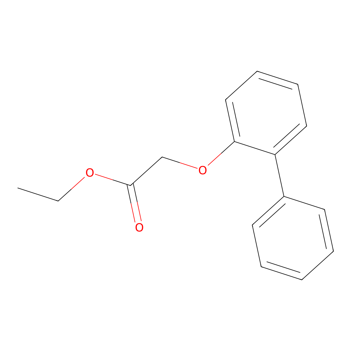 2-(2-Phenylphenoxy)acetic acid ethyl ester molecular structure, CAS 107352-46-5
