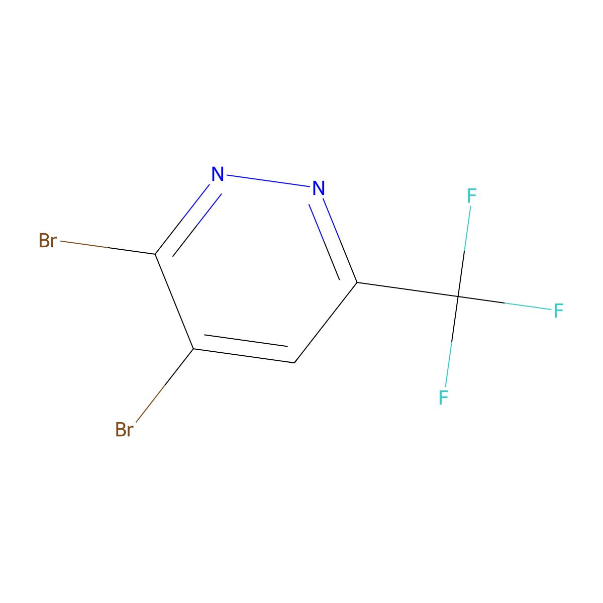 3,4-Dibromo-6-(trifluoromethyl)pyridazine molecular structure, CAS 1073525-71-9
