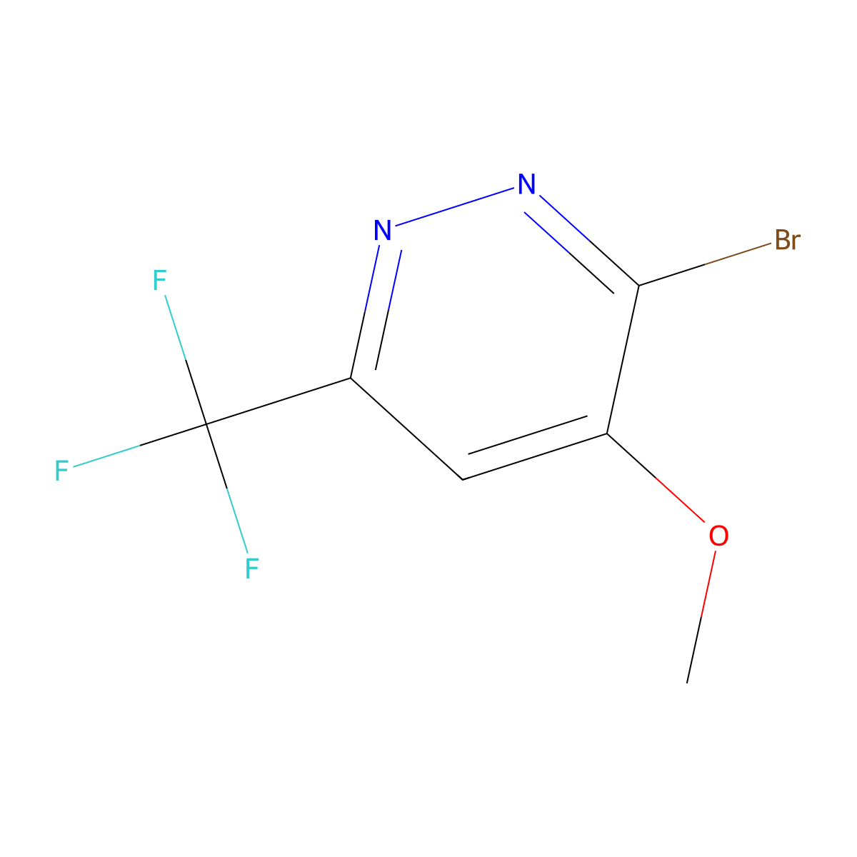 3-Bromo-4-methoxy-6-trifluoromethyl-pyridazine molecular structure, CAS 1073525-72-0