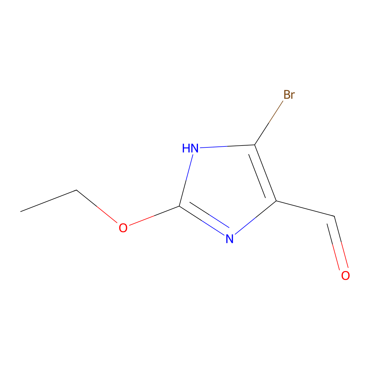 5-Bromo-2-ethoxy-3H-imidazole-4-carbaldehyde molecular structure, CAS 1073549-03-7