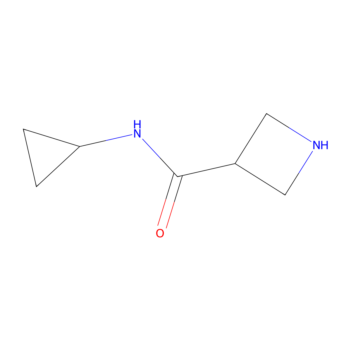 N-cyclopropylazetidine-3-carboxamide molecular structure, CAS 1073555-63-1