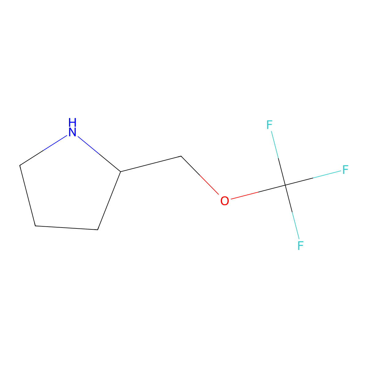 2-[(Trifluoromethoxy)methyl]pyrrolidine molecular structure, CAS 1073556-06-5