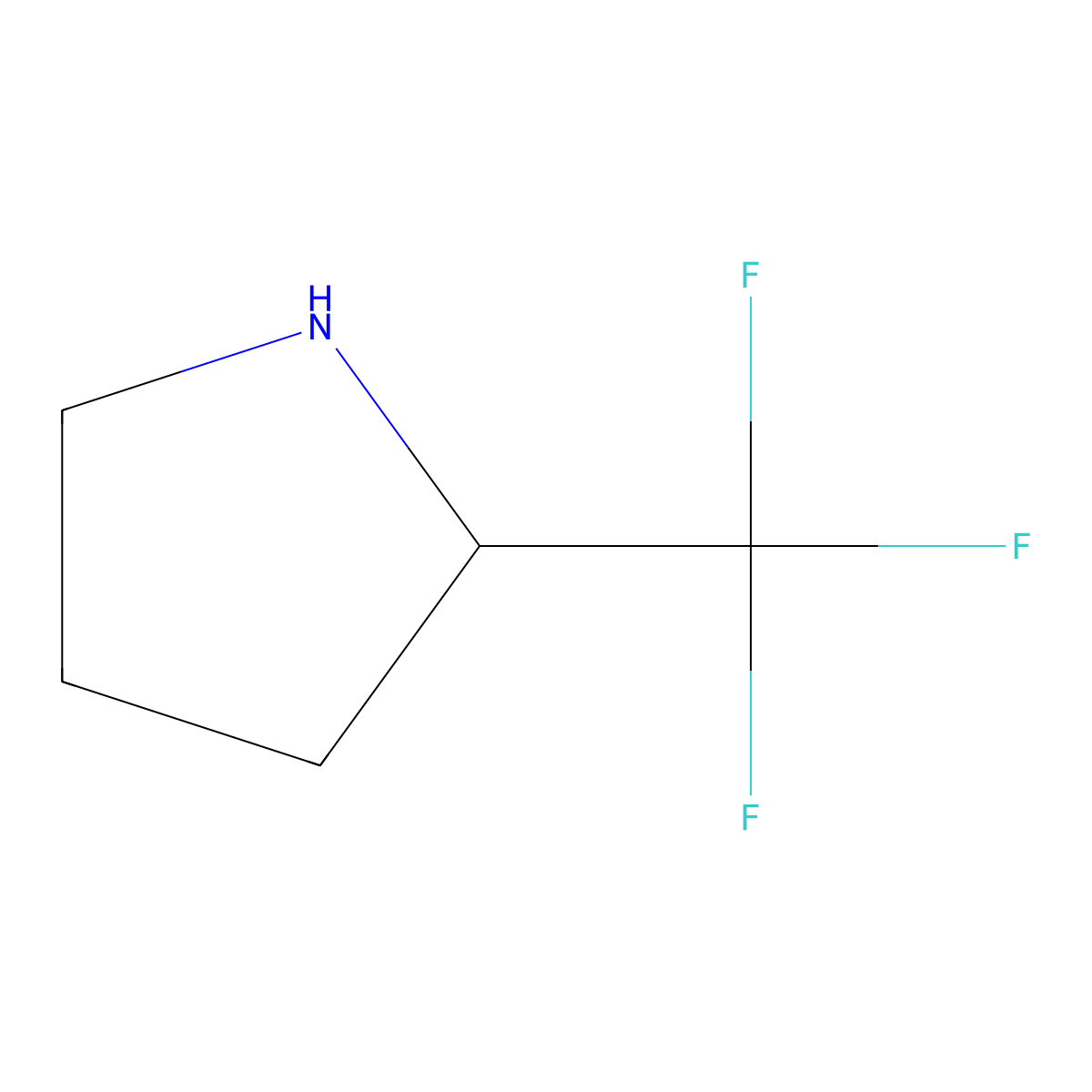 (2R)-2-(Trifluoromethyl)pyrrolidine molecular structure, CAS 1073556-31-6