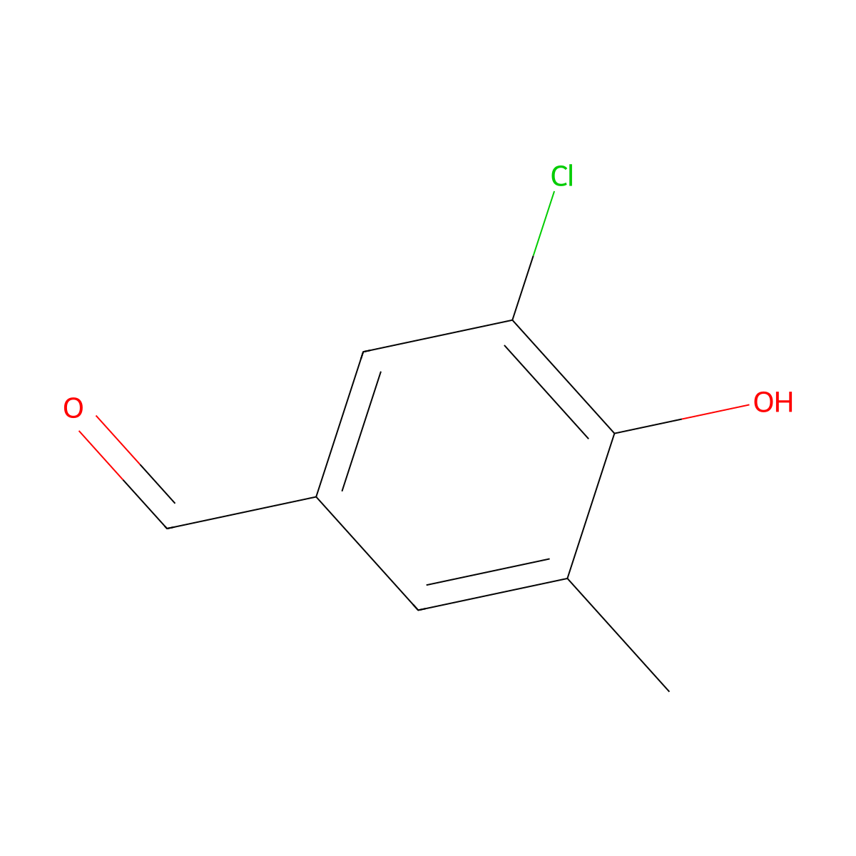 3-Chloro-4-hydroxy-5-methylbenzaldehyde molecular structure, CAS 107356-10-5