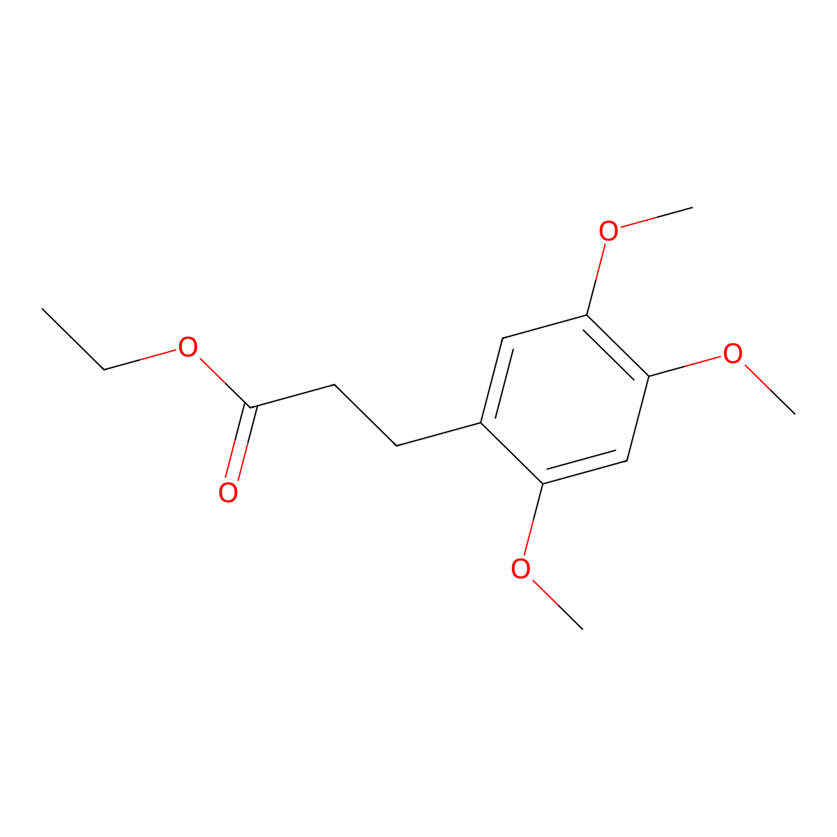 Ethyl 3-(2,4,5-trimethoxyphenyl)propanoate molecular structure, CAS 1073648-15-3