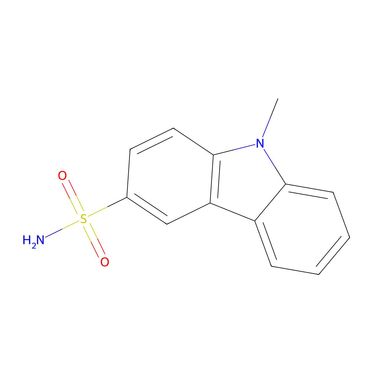 9-methyl-9H-carbazole-3-sulfonamide molecular structure, CAS 1073653-45-8