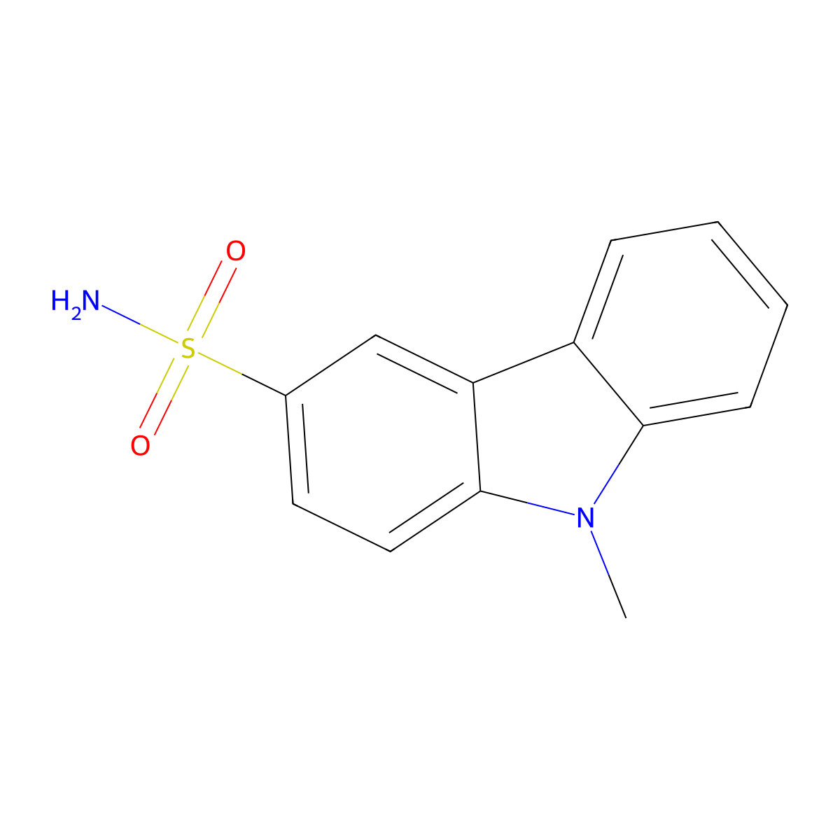 9-methyl-9H-carbazole-3-sulfonamide molecular structure, CAS 1073653-45-8