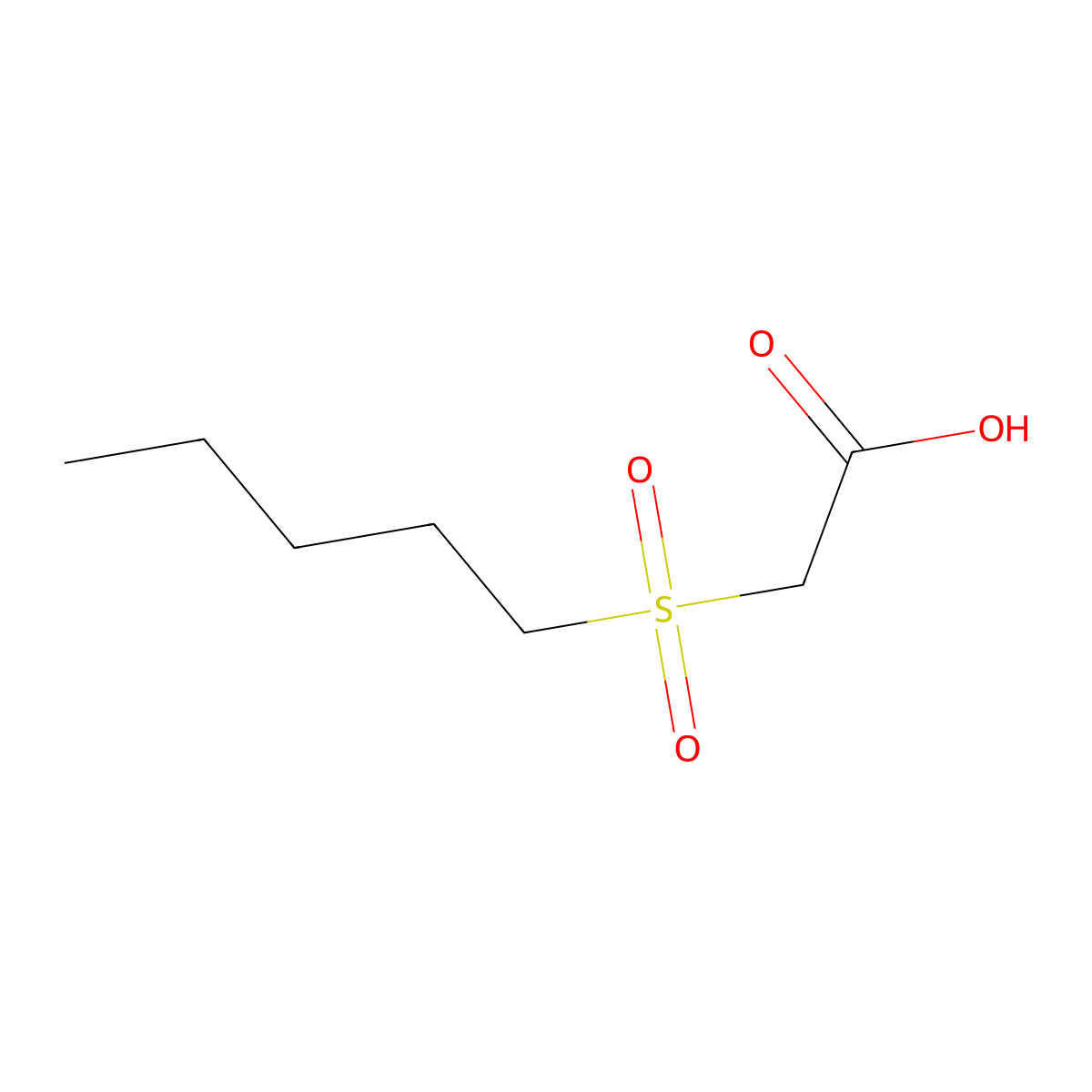 2-(Pentane-1-sulfonyl)acetic acid molecular structure, CAS 107375-91-7