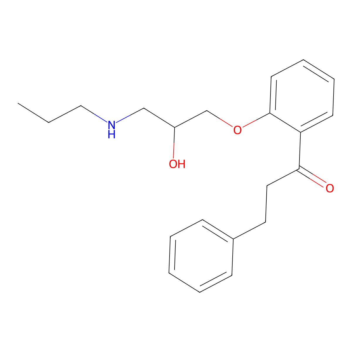 Propafenone, (S)- molecular structure, CAS 107381-32-8