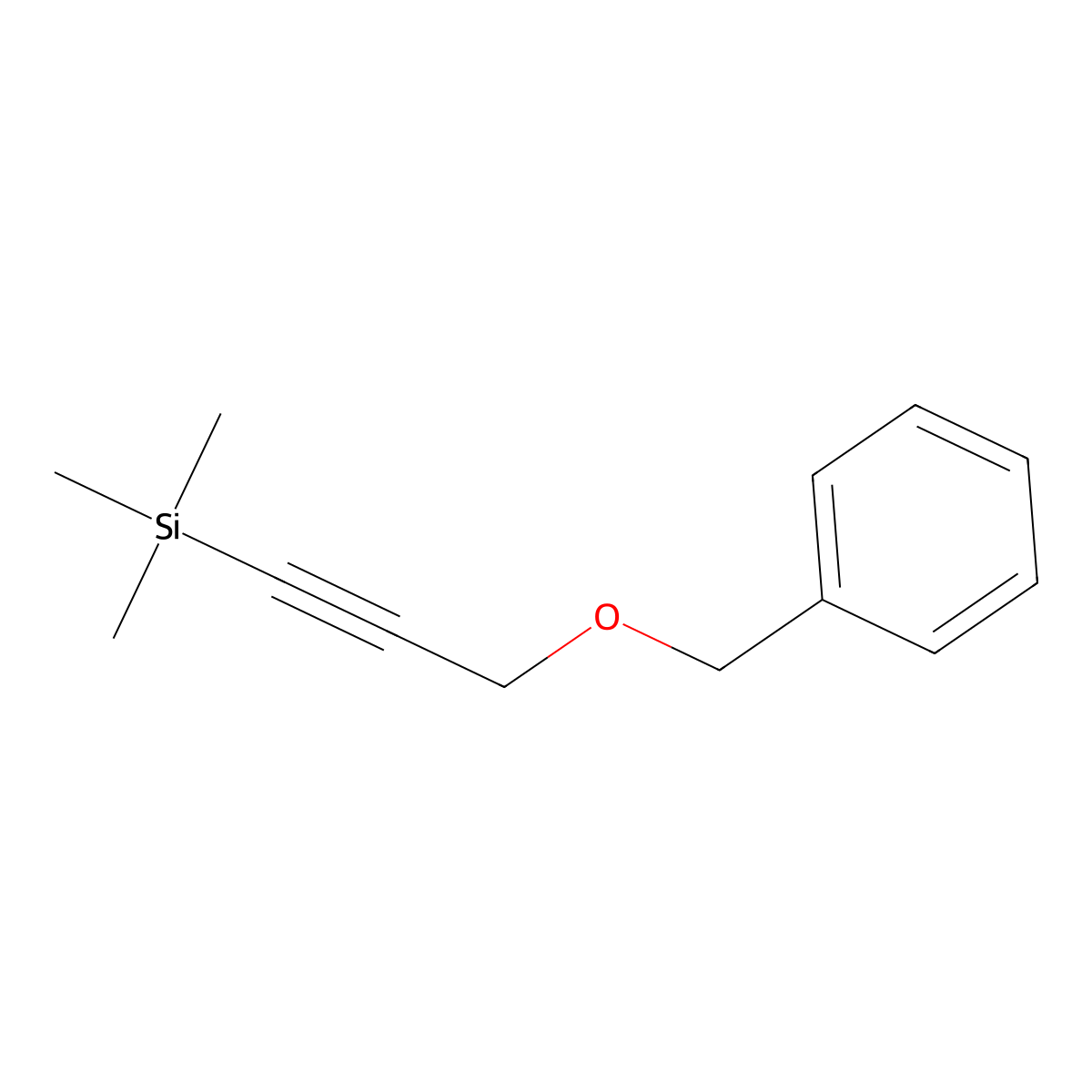 3-Benzyloxyprop-1-ynyl(trimethyl)silane molecular structure, CAS 107383-25-5