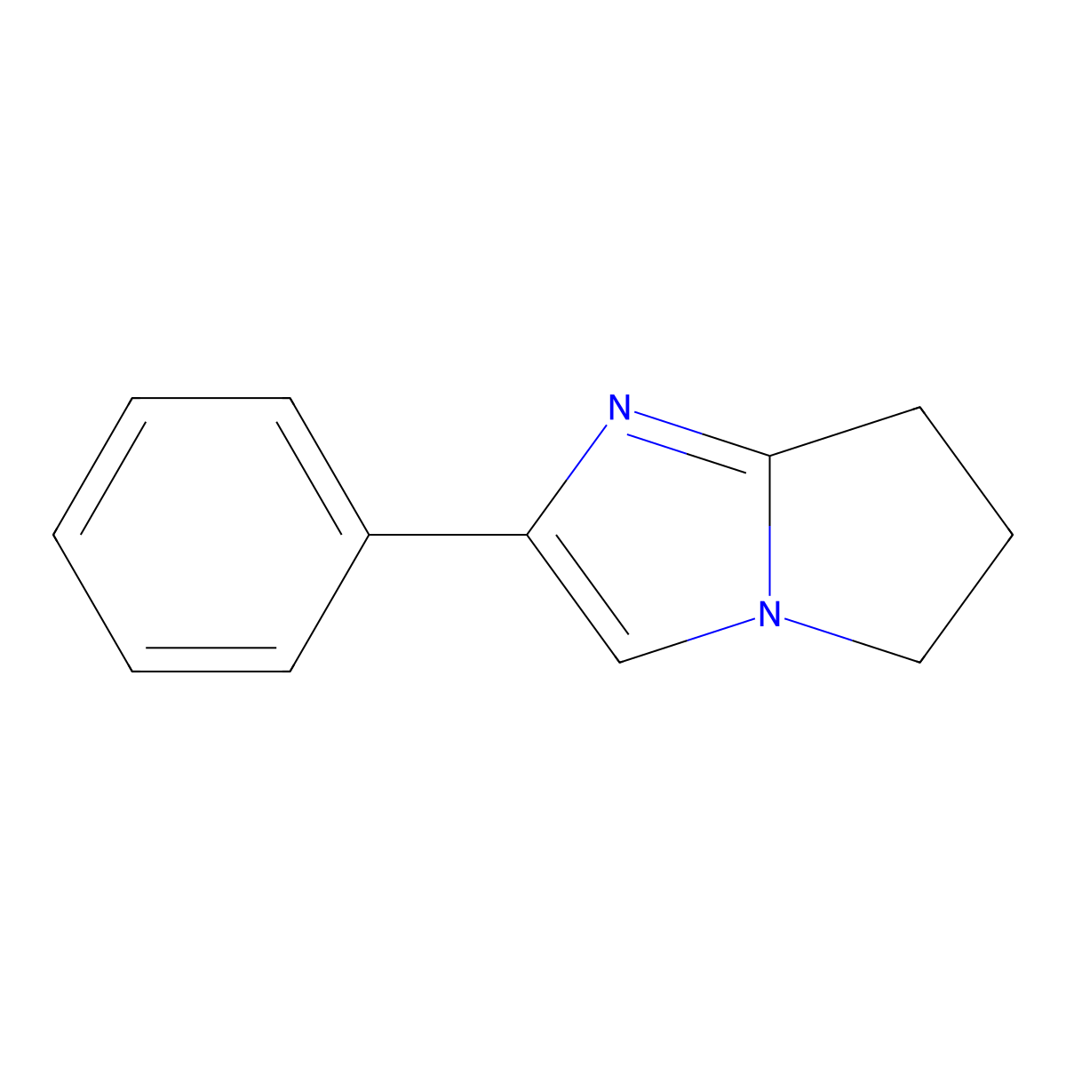2-Phenyl-6,7-dihydro-5H-pyrrolo[1,2-a]imidazole molecular structure, CAS 107392-72-3
