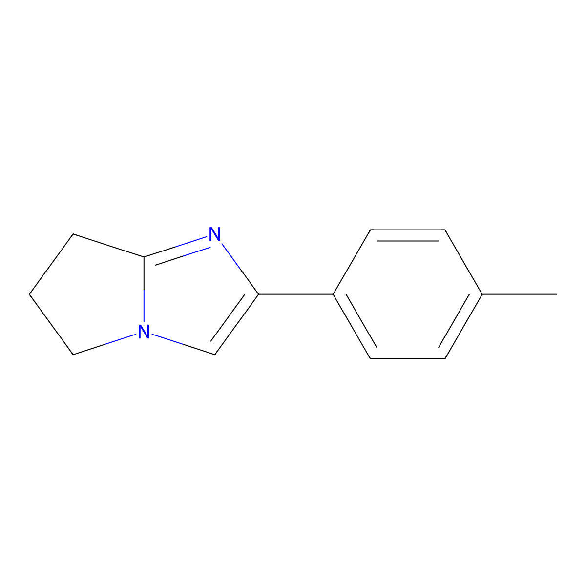 2-(4-methylphenyl)-6,7-dihydro-5H-pyrrolo[1,2-a]imidazole molecular structure, CAS 107392-73-4