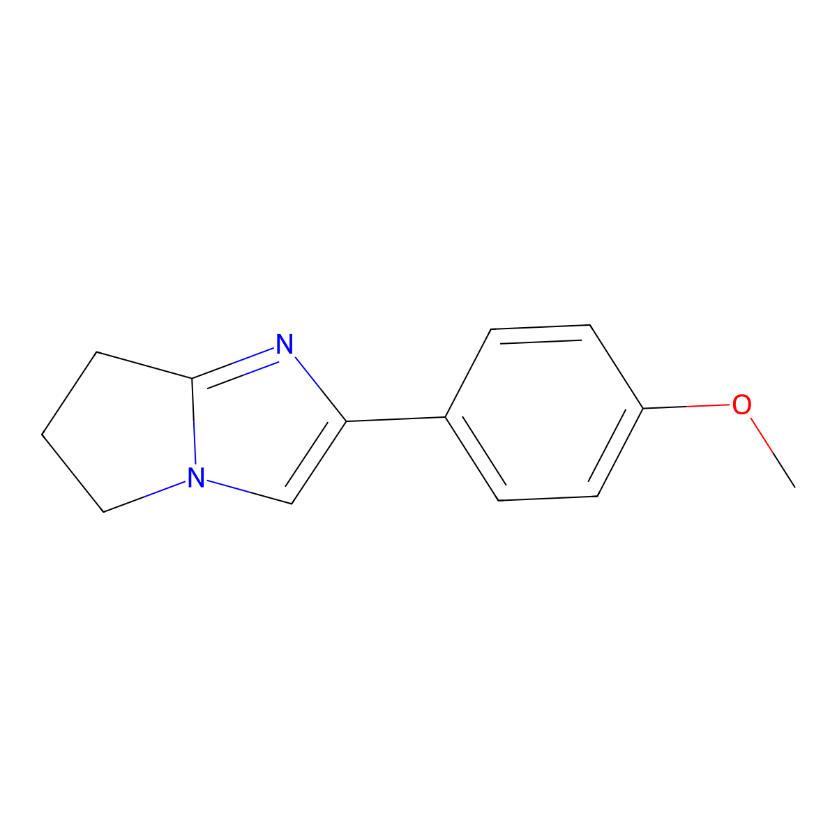 2-(4-methoxyphenyl)-6,7-dihydro-5H-pyrrolo[1,2-a]imidazole molecular structure, CAS 107392-74-5
