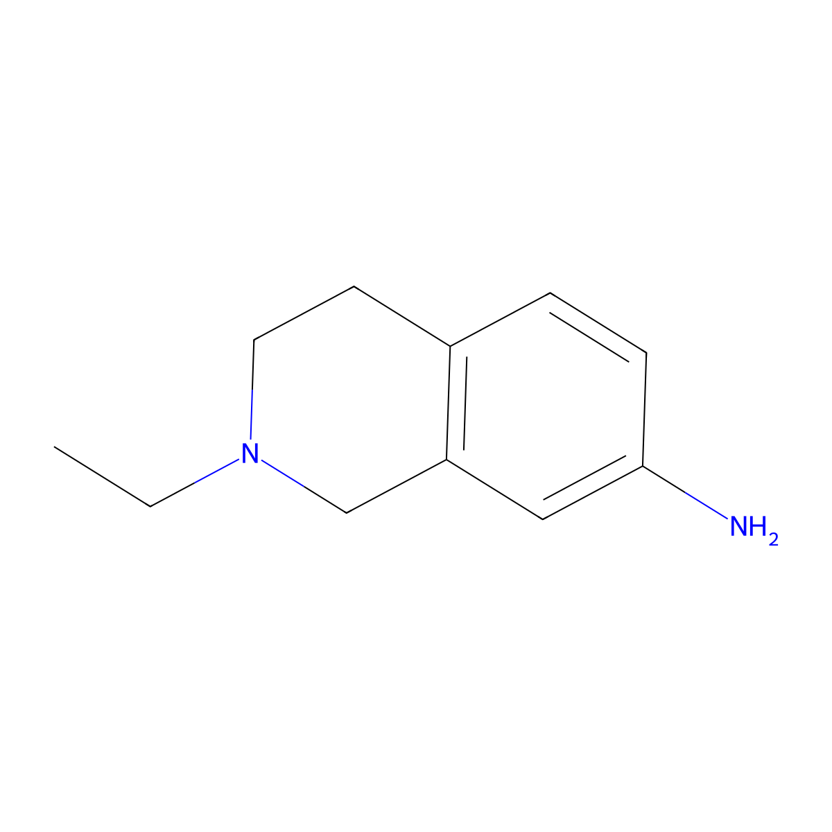 7-Amino-2-ethyl-1,2,3,4-tetrahydroisoquinoline molecular structure, CAS 107393-74-8