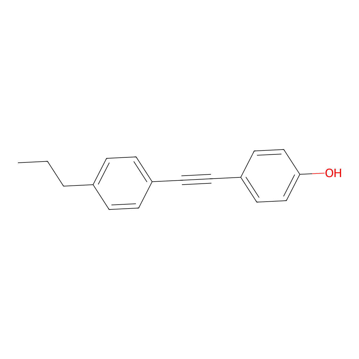 4-((4-Propylphenyl)ethynyl)phenol molecular structure, CAS 107394-89-8