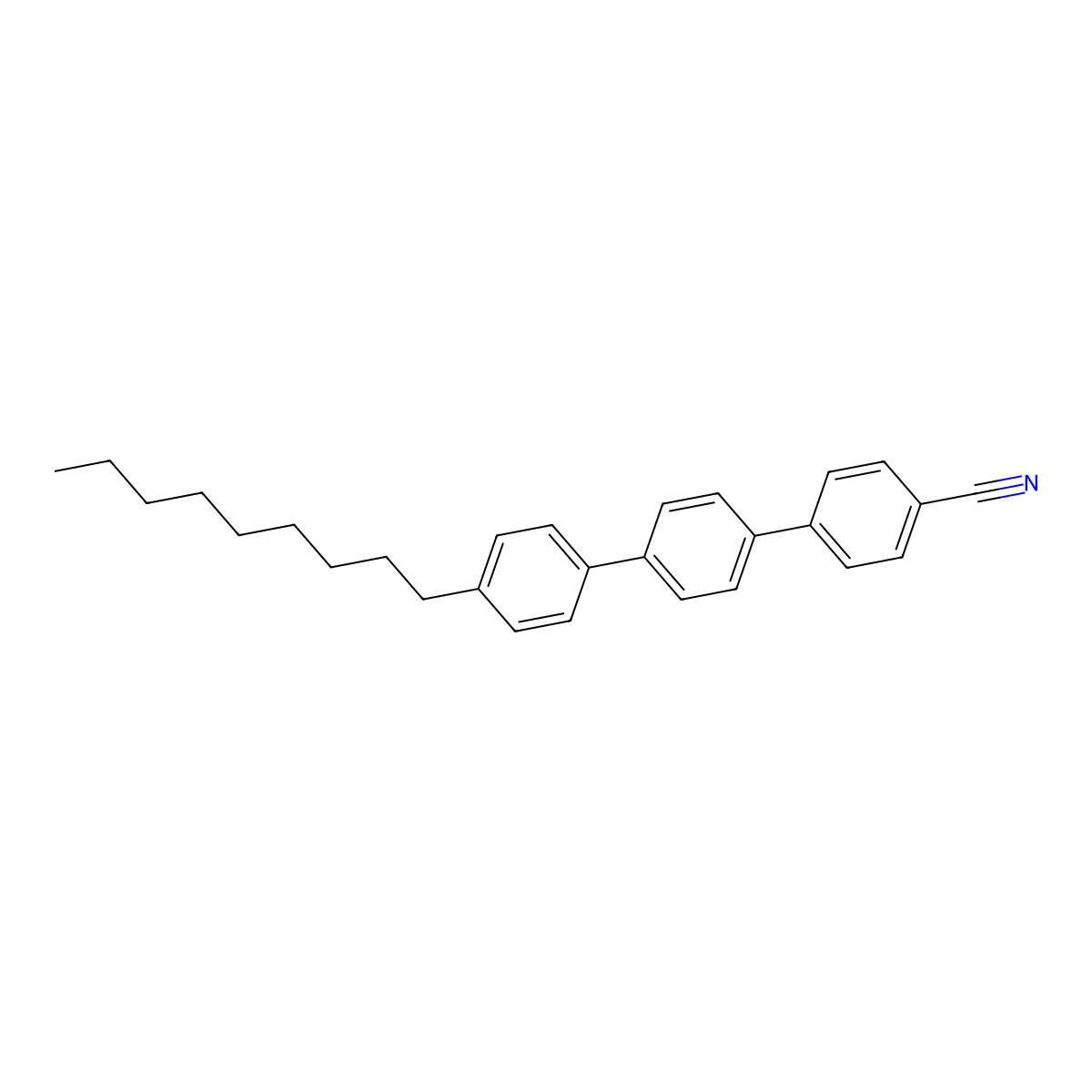 4-Cyano-4''-nonyl-p-terphenyl molecular structure, CAS 107396-27-0