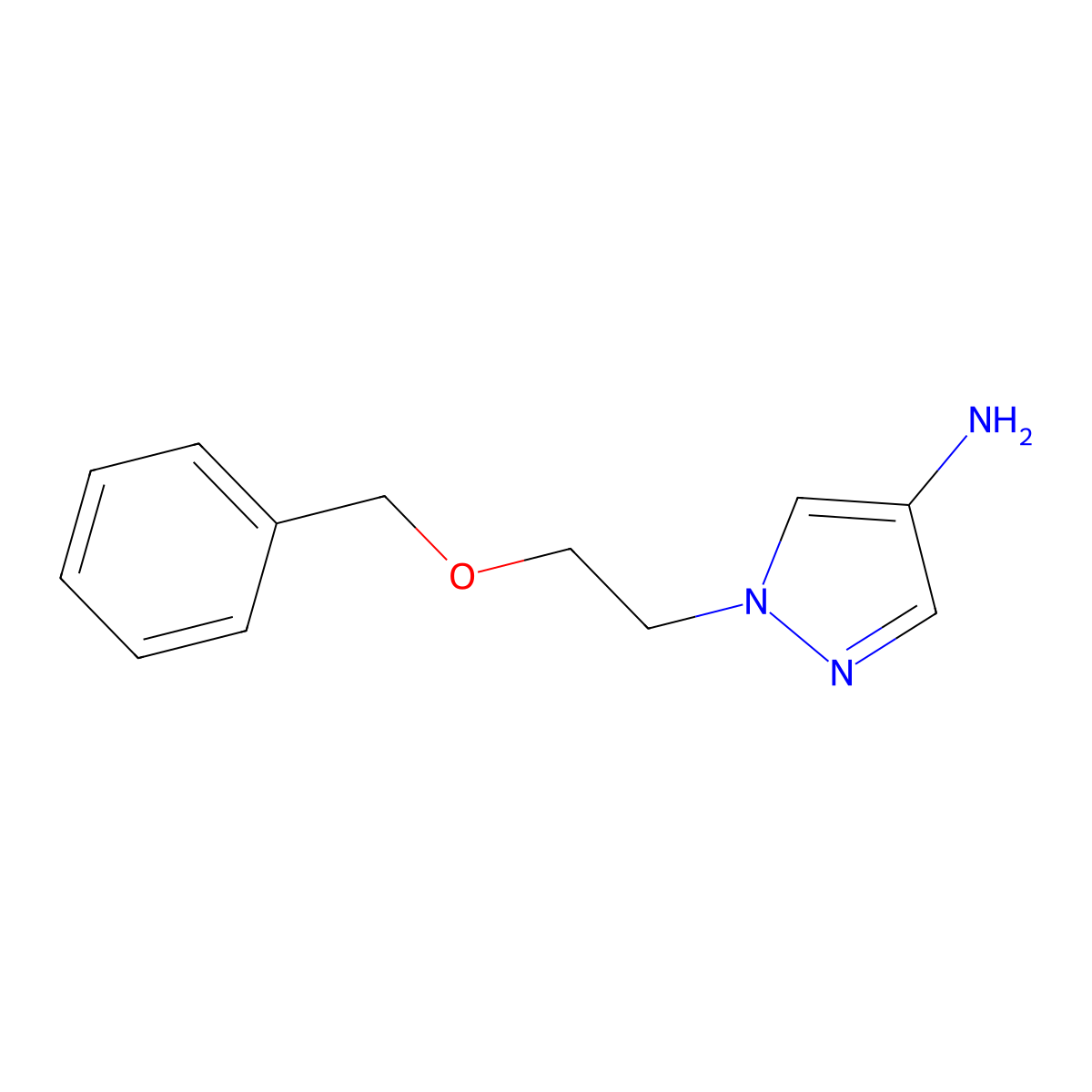 1-[2-(Benzyloxy)ethyl]-1H-pyrazol-4-amine molecular structure, CAS 1073973-92-8