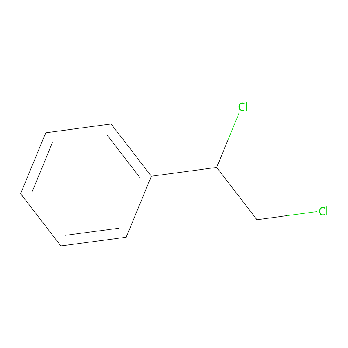 (1,2-Dichloroethyl)benzene molecular structure, CAS 1074-11-9
