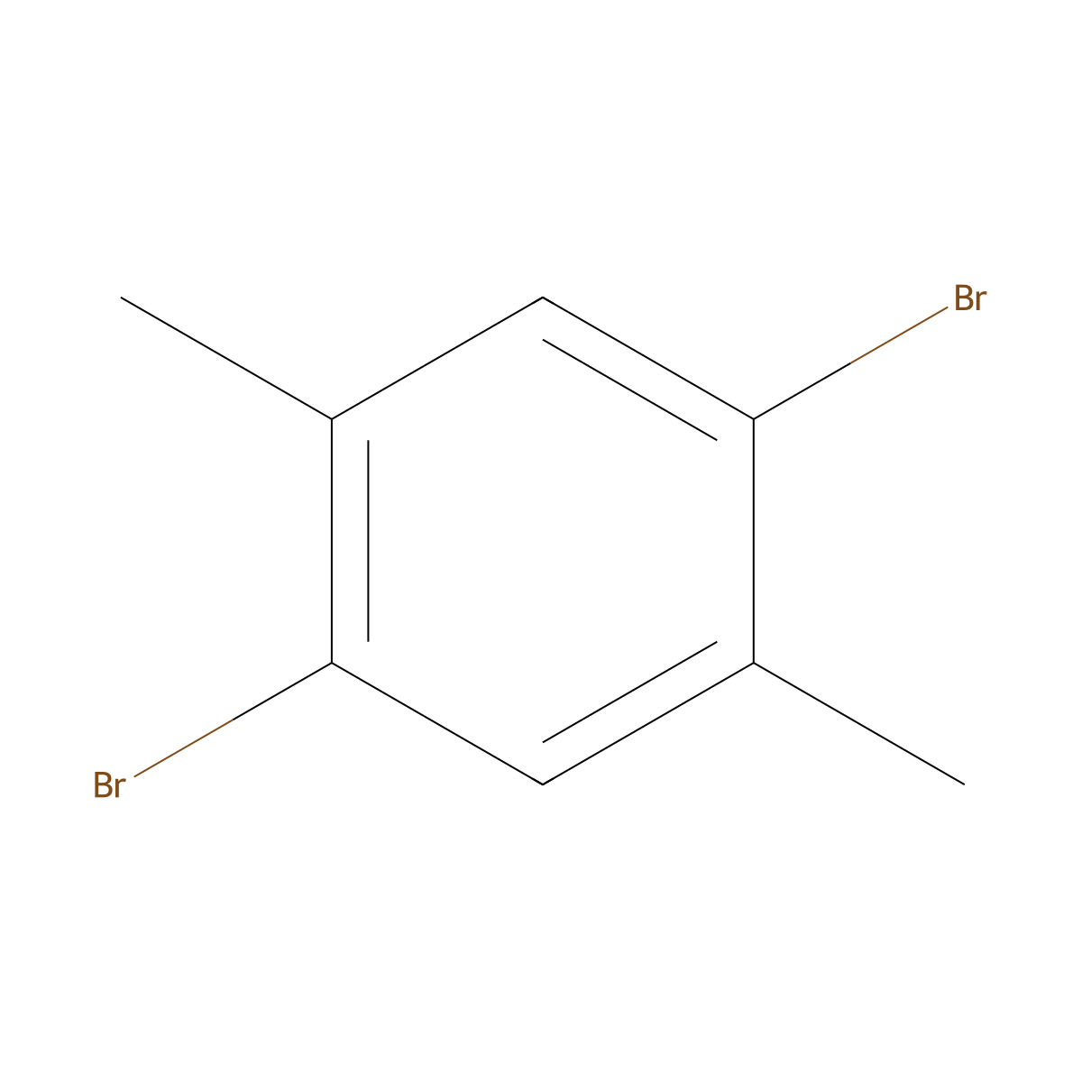 Benzene, 1,4-dibromo-2,5-dimethyl- molecular structure, CAS 1074-24-4
