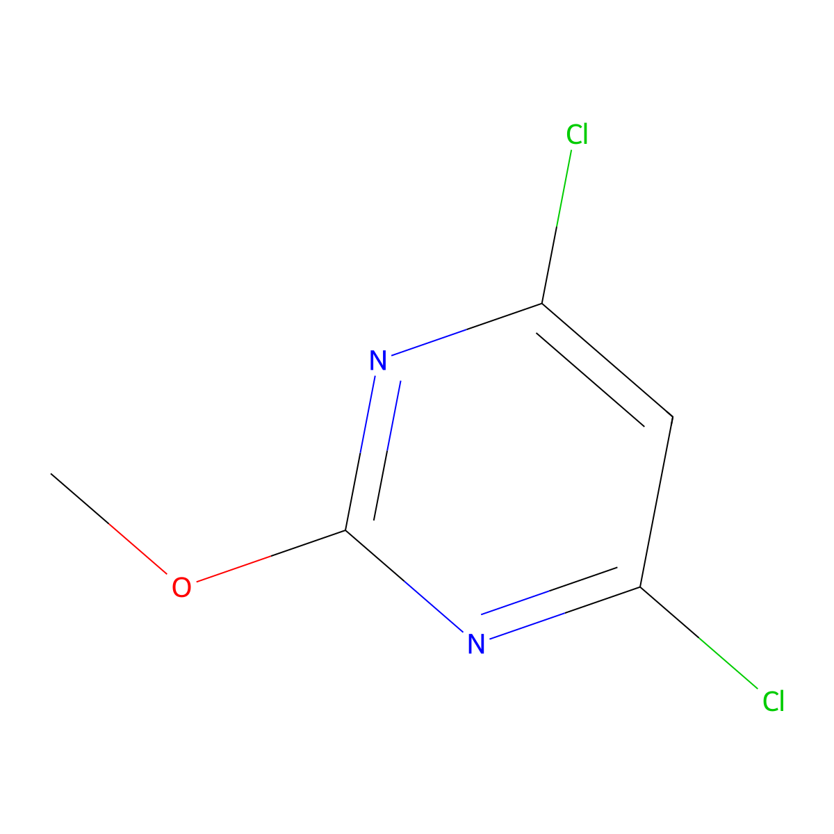 4,6-Dichloro-2-methoxypyrimidine molecular structure, CAS 1074-40-4