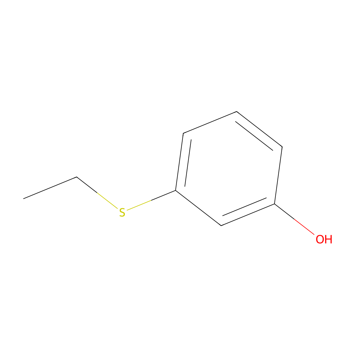 3-(Ethylsulfanyl)phenol molecular structure, CAS 1074-44-8