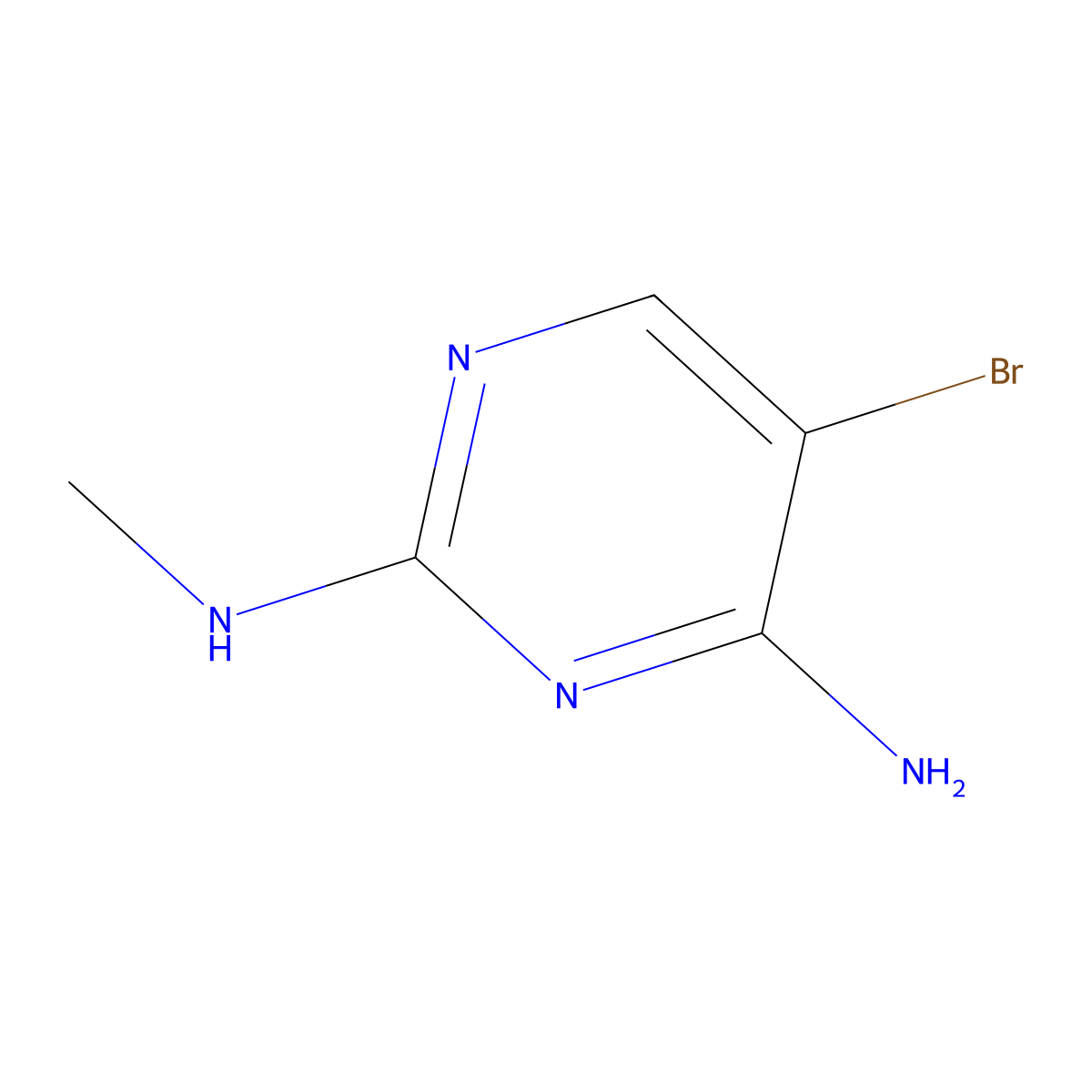 5-Bromo-N2-methyl-2,4-pyrimidinediamine molecular structure, CAS 1074-49-3