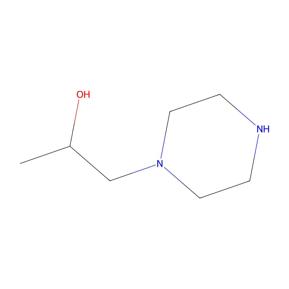 alpha-Methyl-1-piperazineethanol molecular structure, CAS 1074-54-0