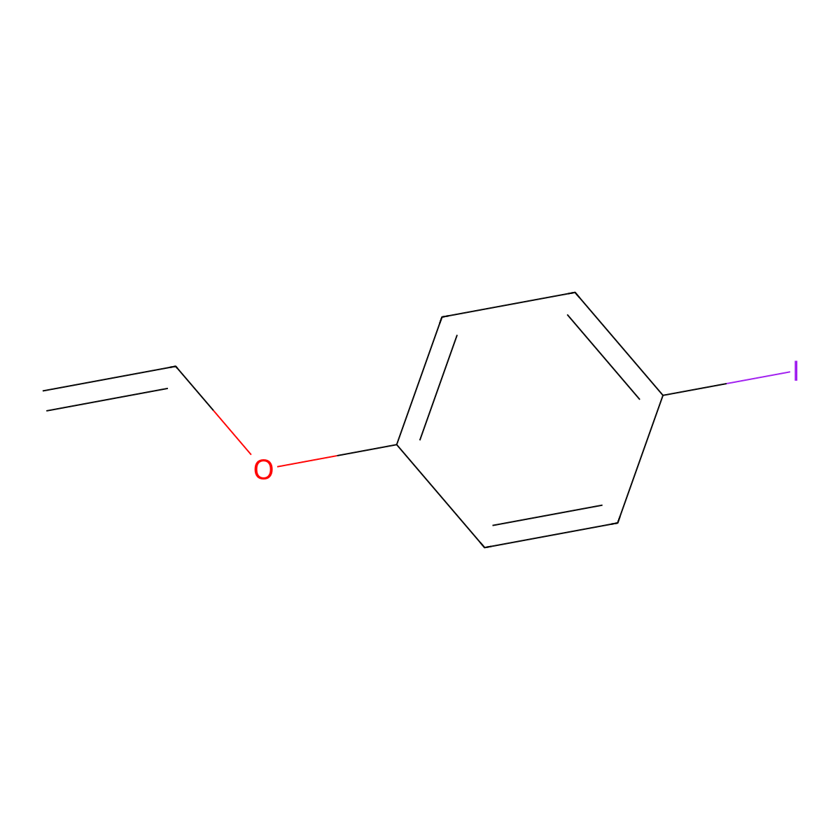 1-Iodo-4-vinyloxy-benzene molecular structure, CAS 1074-57-3