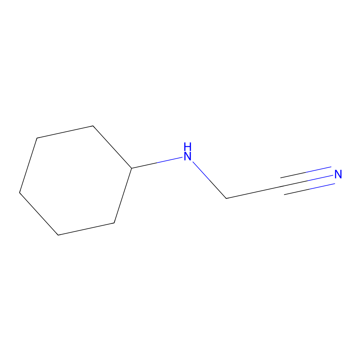 2-(Cyclohexylamino)acetonitrile molecular structure, CAS 1074-58-4