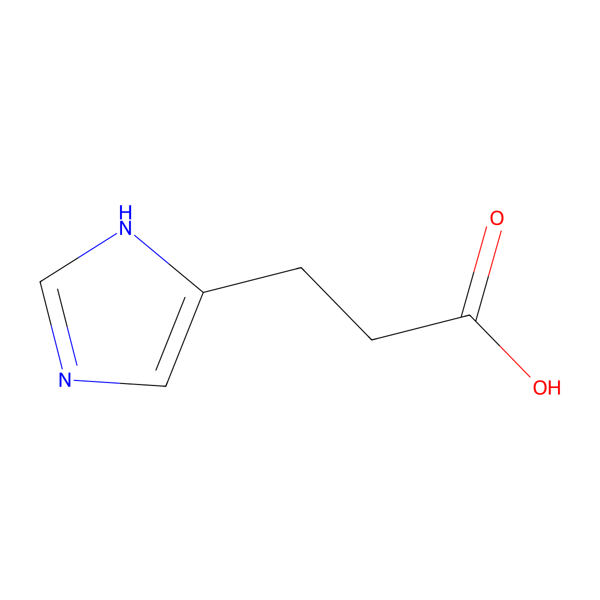 1H-Imidazole-5-propanoic acid molecular structure, CAS 1074-59-5
