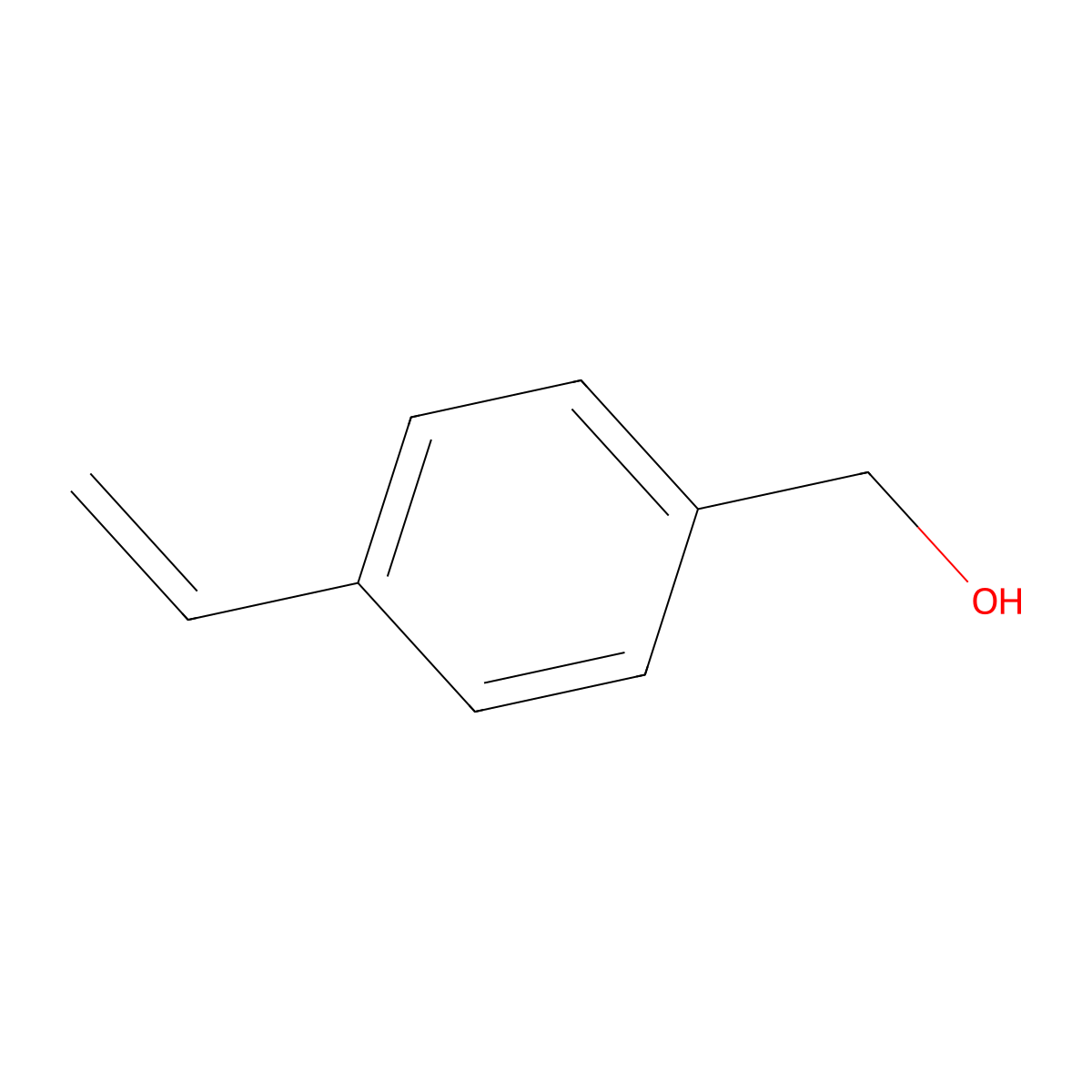 (4-Vinylphenyl)methanol molecular structure, CAS 1074-61-9