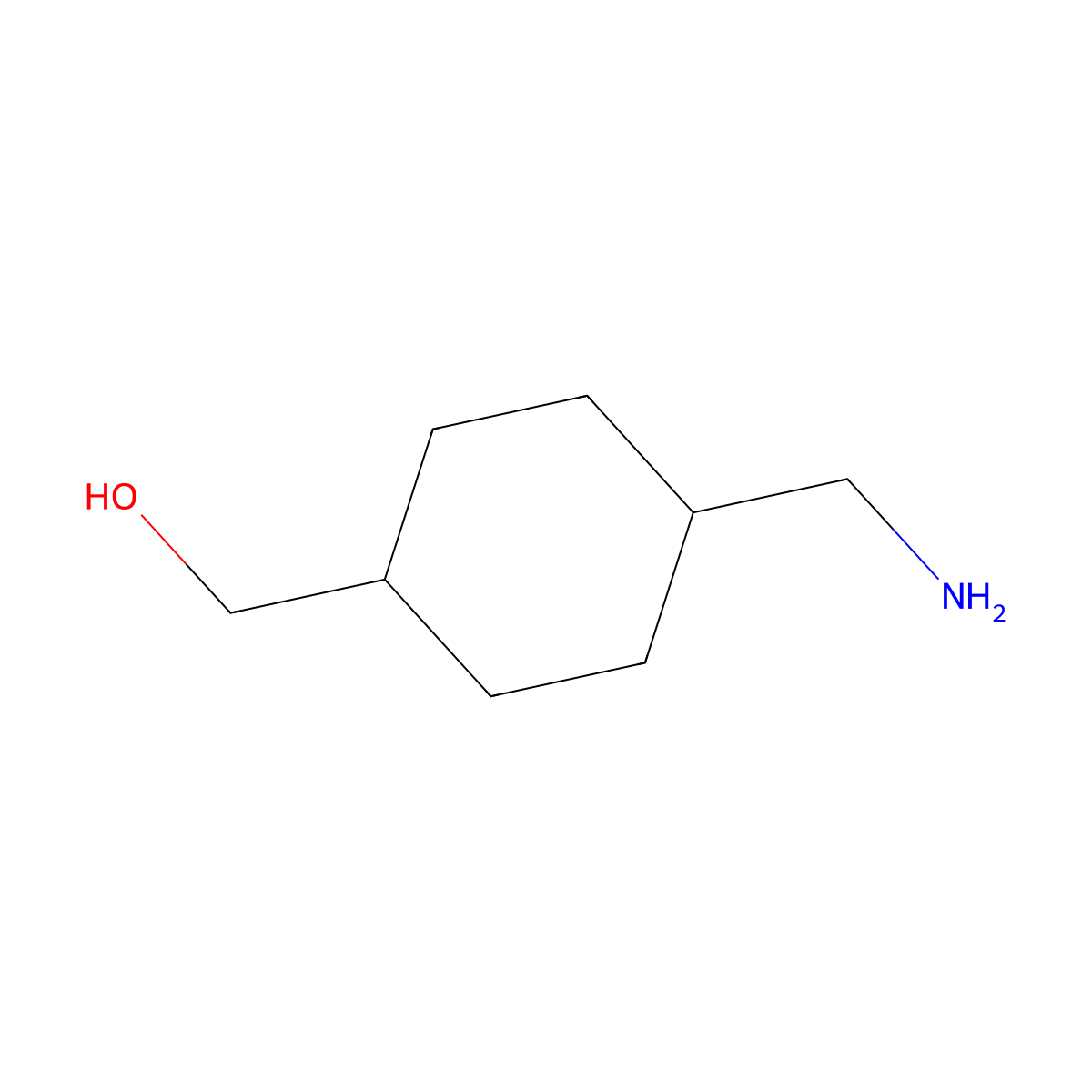 Cyclohexanemethanol, 4-(aminomethyl)- molecular structure, CAS 1074-62-0