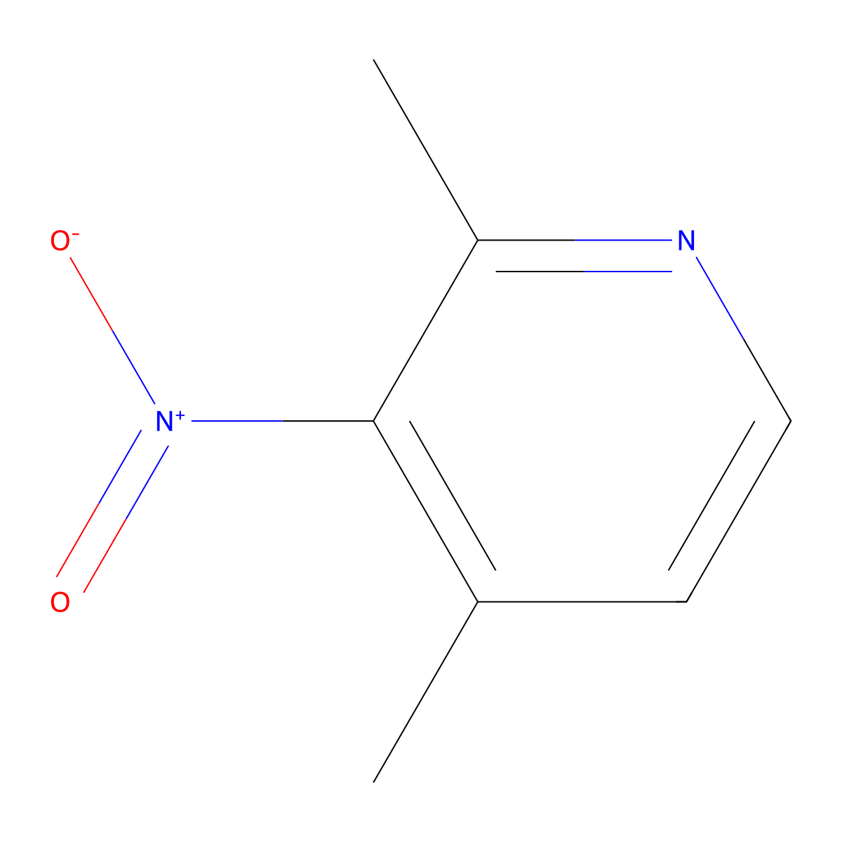 2,4-Dimethyl-3-nitropyridine molecular structure, CAS 1074-76-6