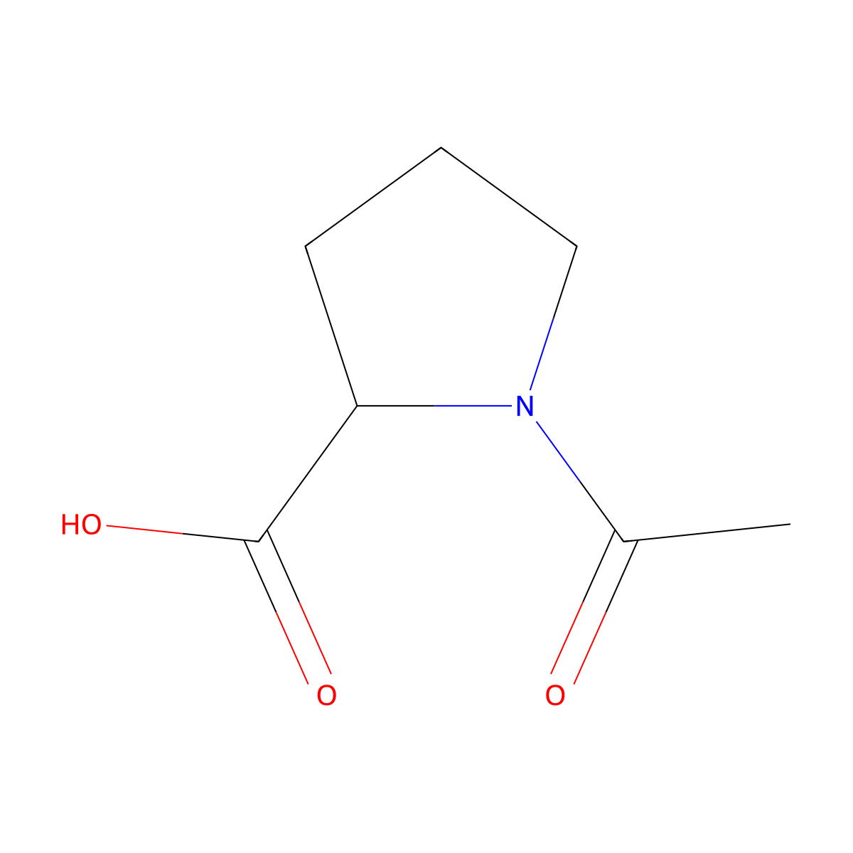 DL-Acetylproline molecular structure, CAS 1074-79-9