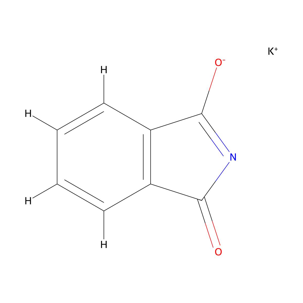 potassium 3-oxoisoindol-1-olate molecular structure, CAS 1074-82-4