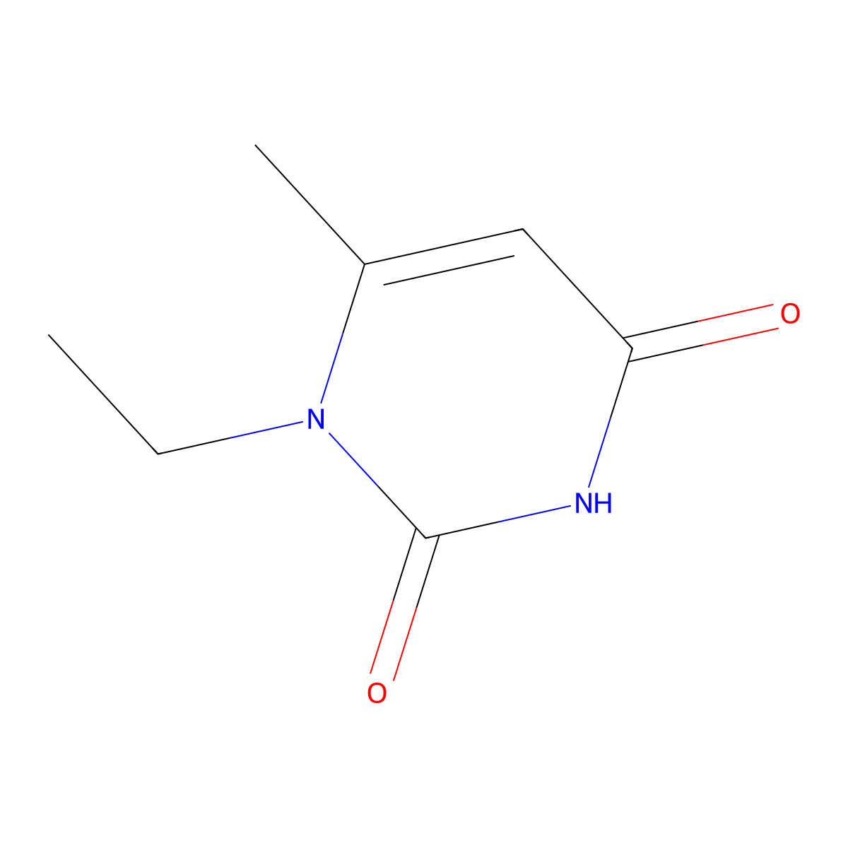 1-ethyl-6-methylpyrimidine-2,4(1H,3H)-dione molecular structure, CAS 1074-84-6