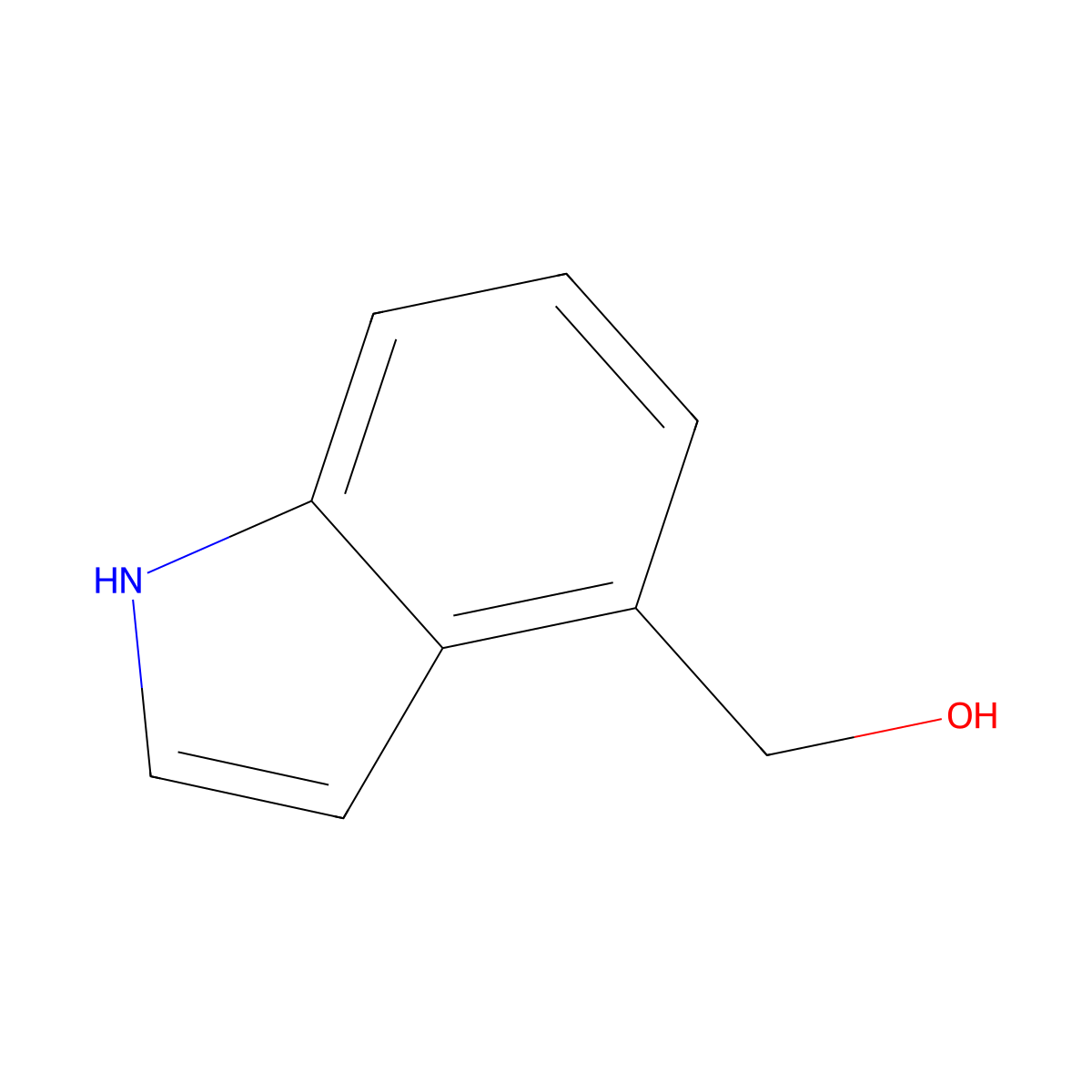 1H-indol-4-ylmethanol molecular structure, CAS 1074-85-7