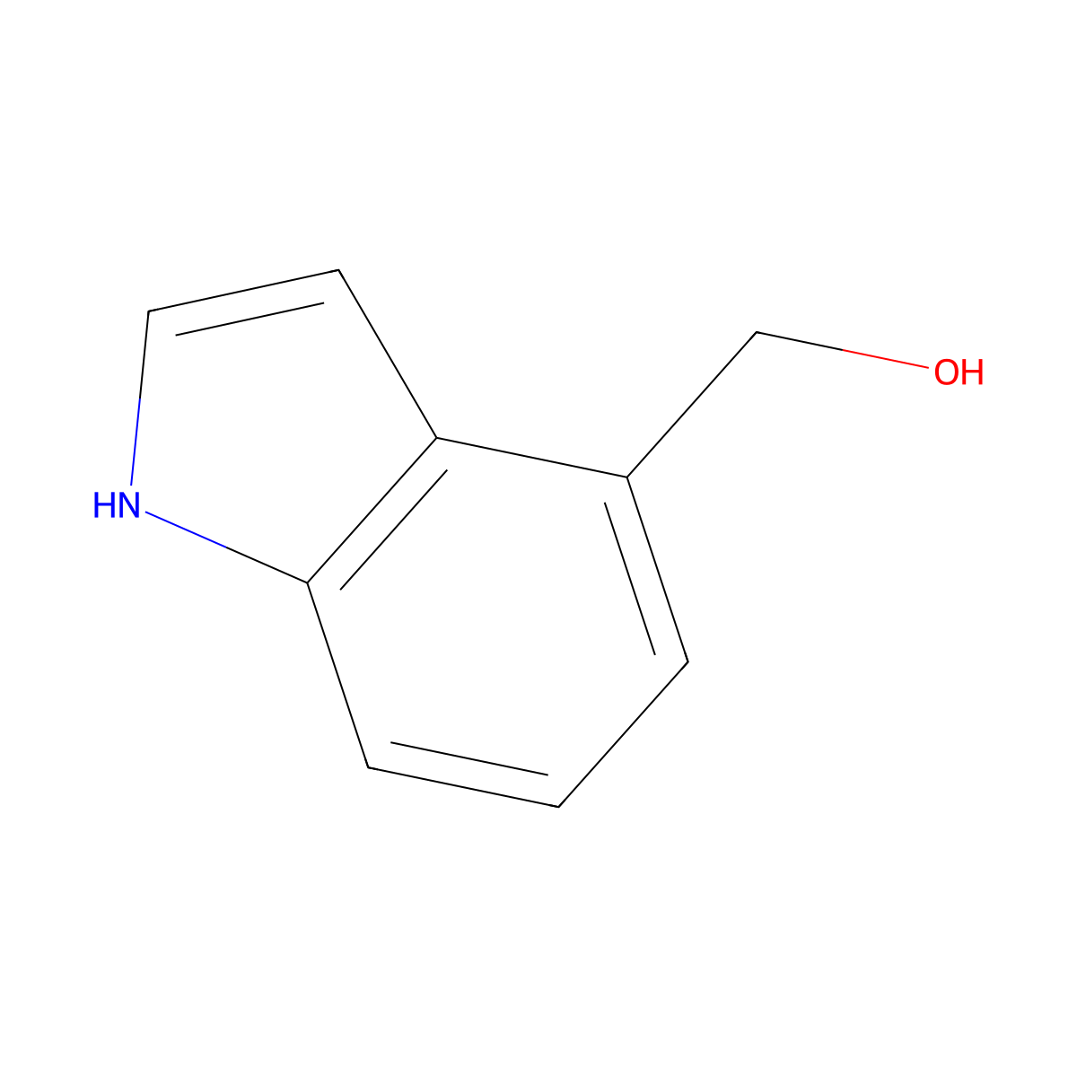 1H-indol-4-ylmethanol molecular structure, CAS 1074-85-7