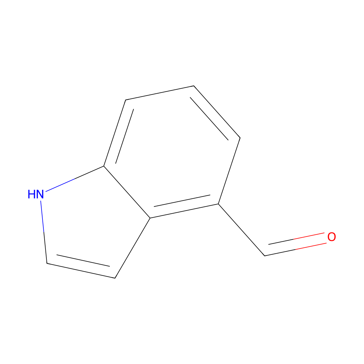 Indole-4-carboxaldehyde molecular structure, CAS 1074-86-8