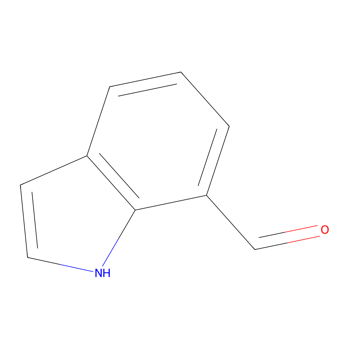Indole-7-carboxaldehyde molecular structure, CAS 1074-88-0