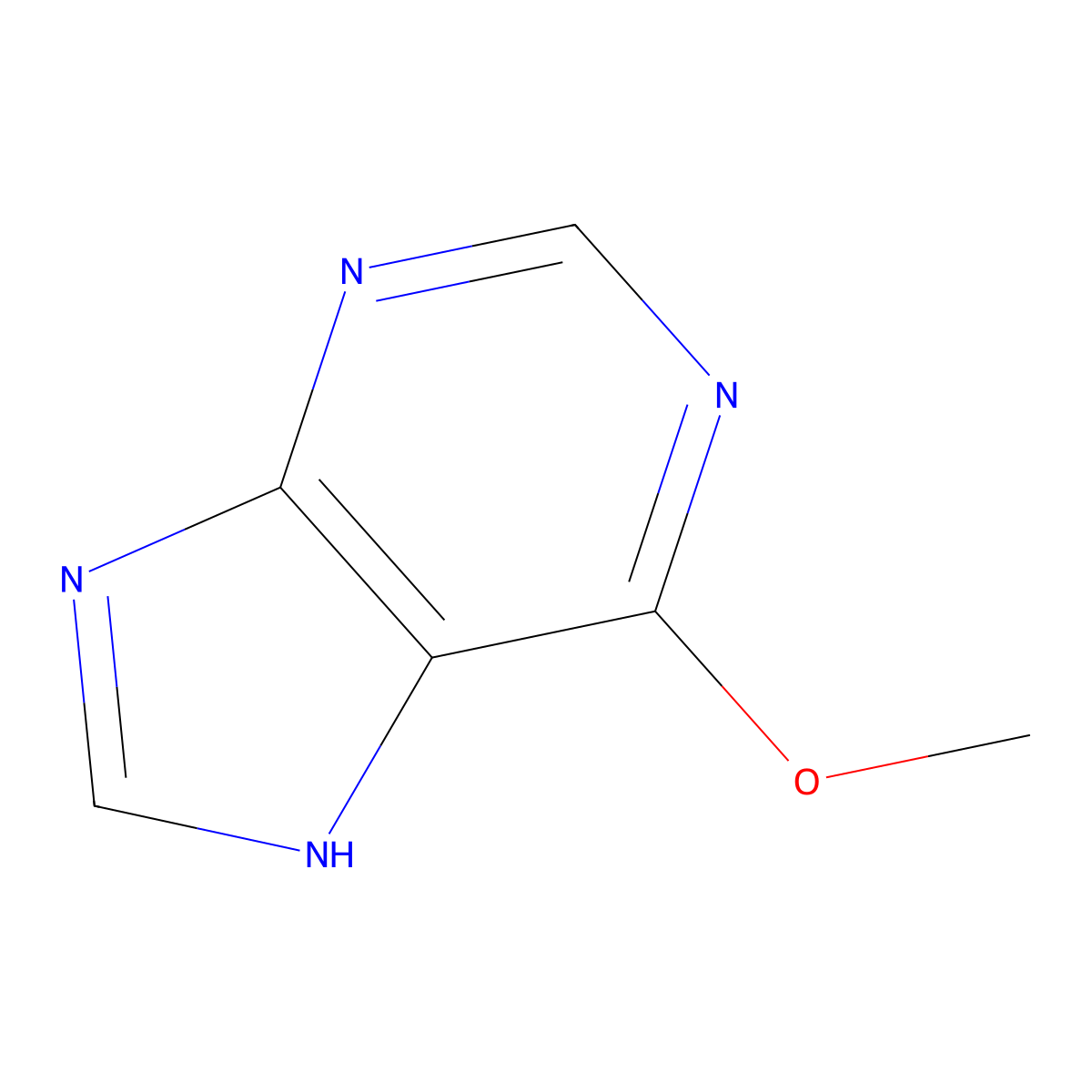 6-Methoxy-9H-purine molecular structure, CAS 1074-89-1
