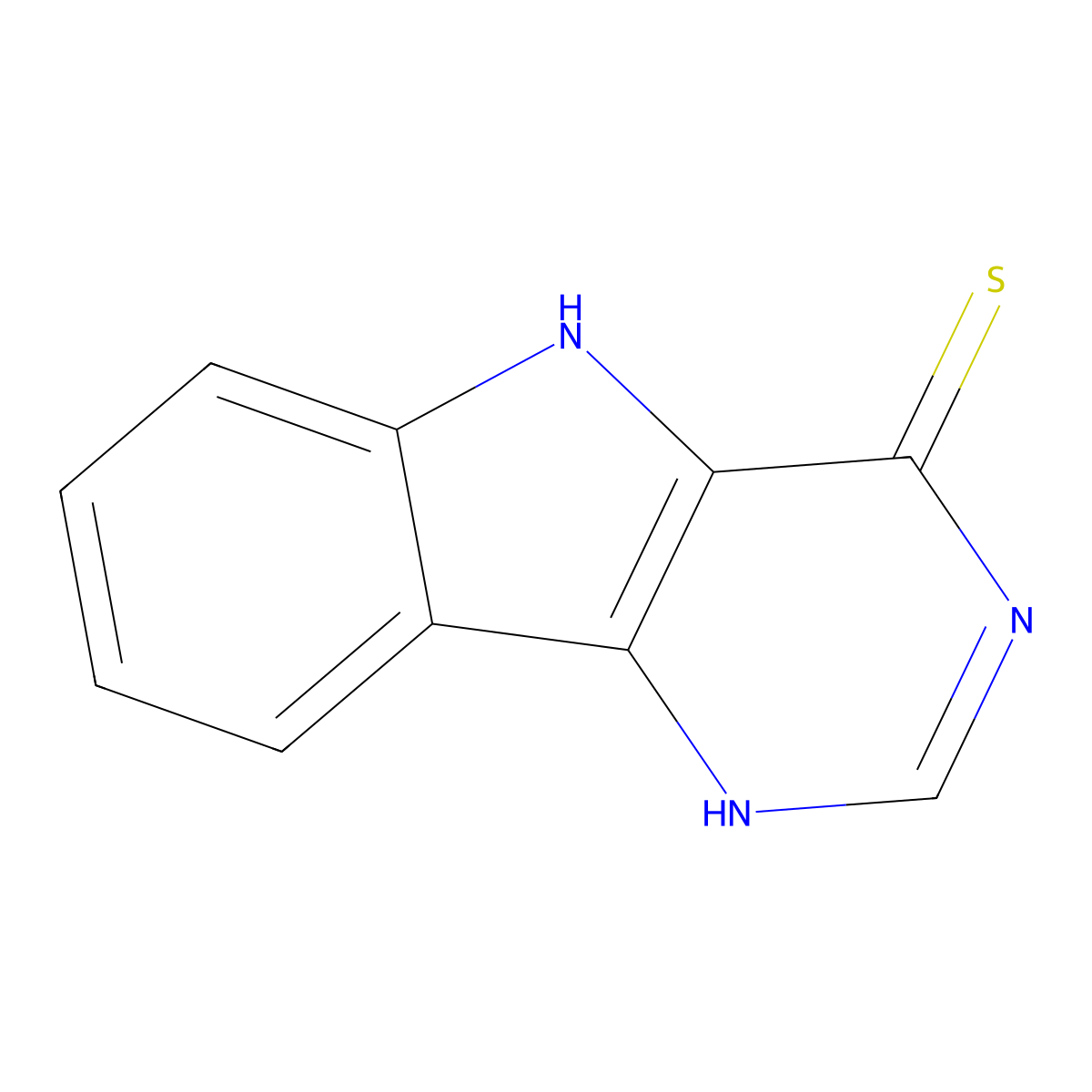 3,5-Dihydro-4H-pyrimido[5,4-b]indole-4-thione molecular structure, CAS 107400-98-6