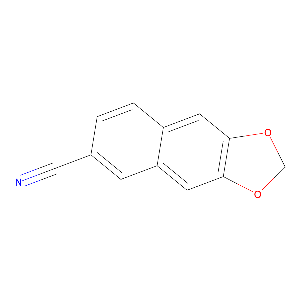 Naphtho[2,3-d][1,3]dioxole-6-carbonitrile molecular structure, CAS 107401-98-9