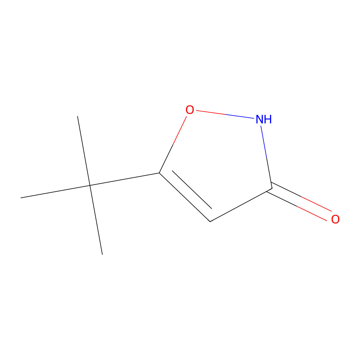 3-Hydroxy-5-tert-butylisoxazole molecular structure, CAS 107403-12-3