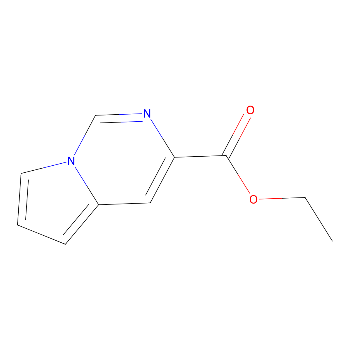 Ethyl pyrrolo[1,2-c]pyrimidine-3-carboxylate molecular structure, CAS 107407-80-7