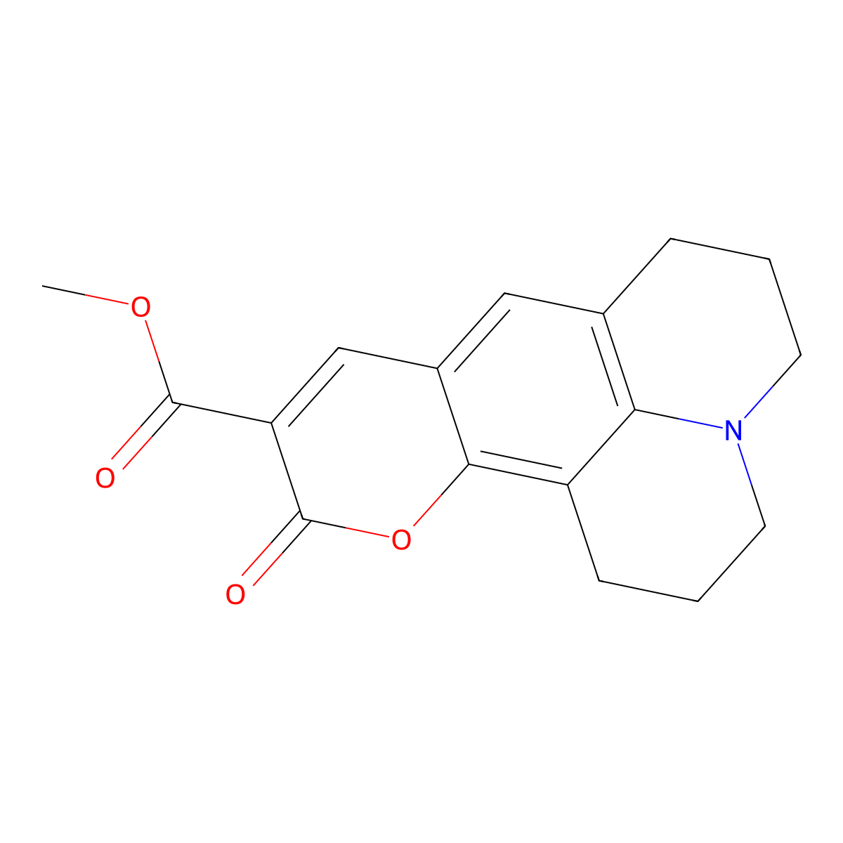 methyl 11-oxo-2,3,5,6,7,11-hexahydro-1H-pyrano[2,3-f]pyrido[3,2,1-ij]quinoline-10-carboxylate molecular structure, CAS 107408-81-1