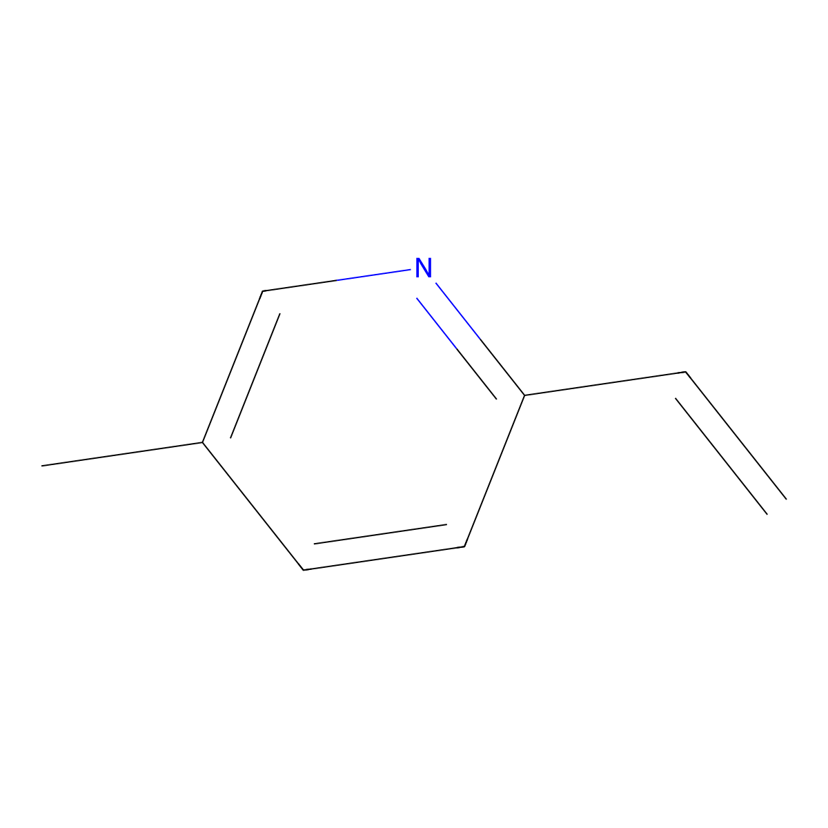5-Methyl-2-vinylpyridine molecular structure, CAS 107411-10-9