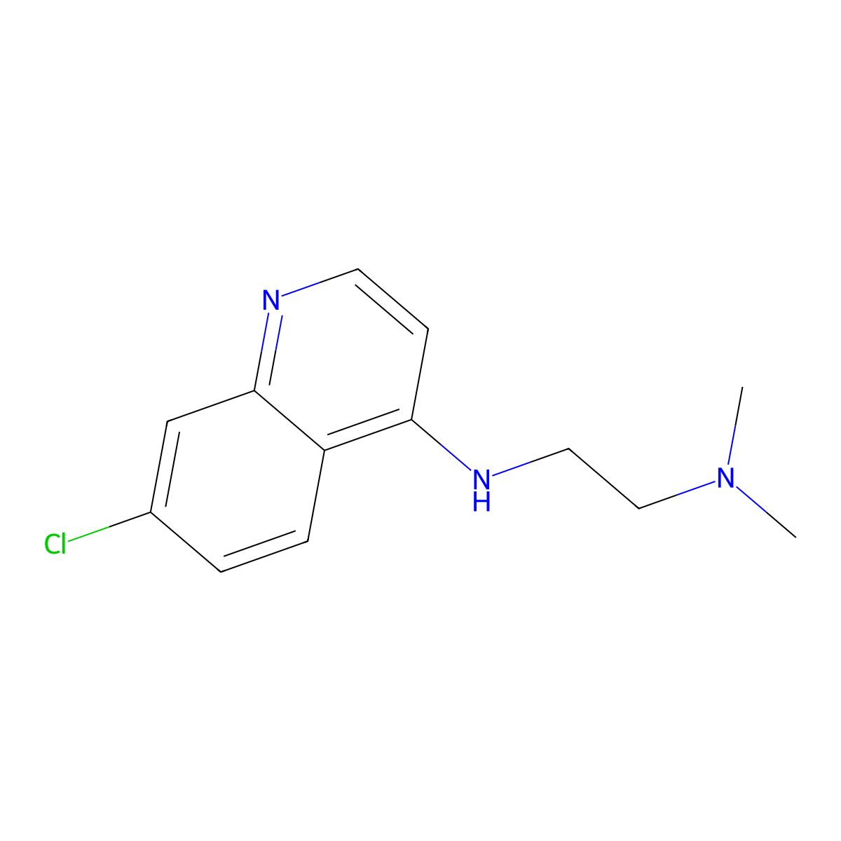 1,2-Ethanediamine, N'-(7-chloro-4-quinolinyl)-N,N-dimethyl- molecular structure, CAS 107415-26-9