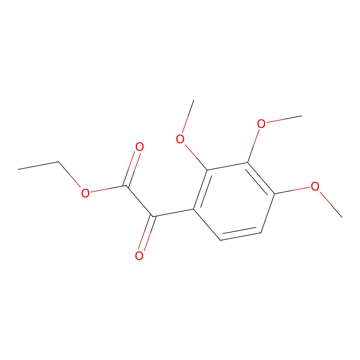Ethyl 2-oxo-2-(2,3,4-trimethoxyphenyl)acetate molecular structure, CAS 107416-80-8